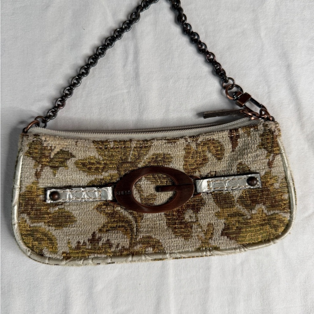 Vintage Y2K Guess Floral Jacquard Mini Clutch